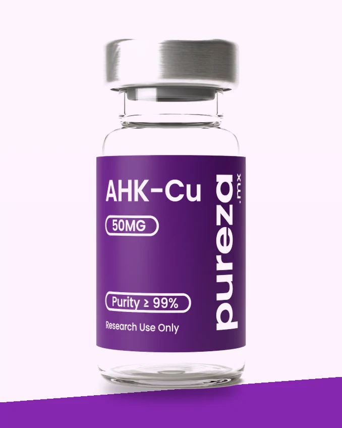 Vial de AHK-Cu 50 mg, grado investigación, Pureza