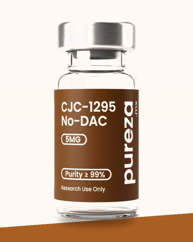 Vial de CJC-1295 No-DAC 5 mg, grado investigación, Pureza