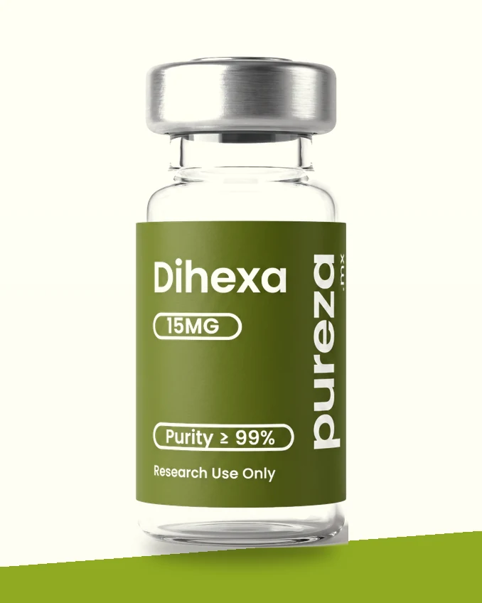 Vial de Dihexa 15 mg, grado investigación, Pureza