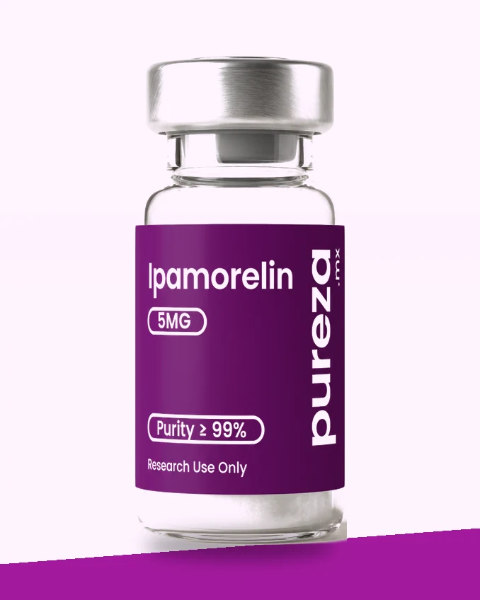 Vial de Ipamorelin 5 mg, grado investigación, Pureza