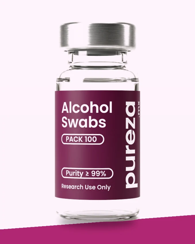 Vial de Swabs Alcohol Isopropílico Pack de 100, grado investigación, Pureza