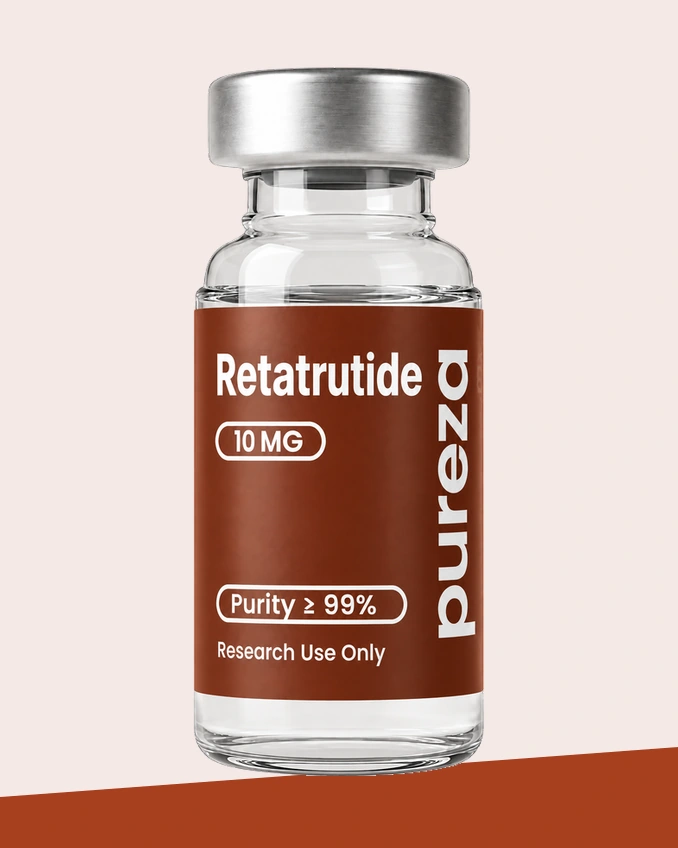 Vial de Retatrutide 10 mg, grado investigación, Pureza