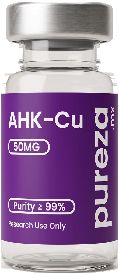 Vial de AHK-Cu 50 mg, grado investigación, Pureza