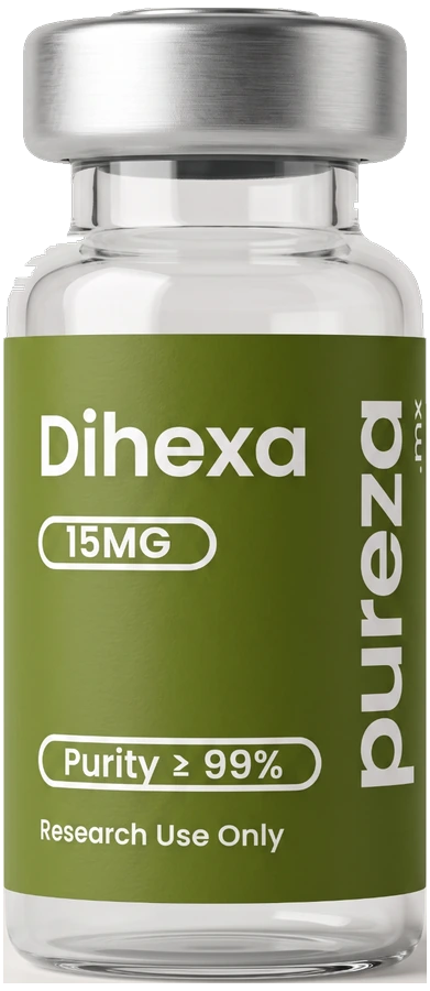 Vial de Dihexa 15 mg, grado investigación, Pureza