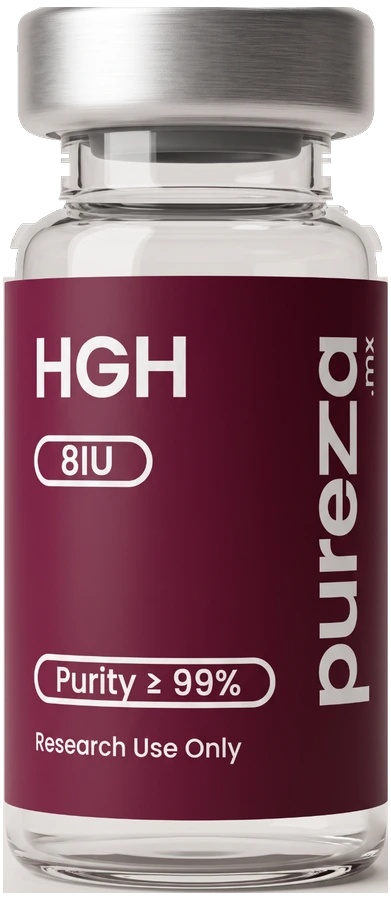 Vial de HGH 8 IU, grado investigación, Pureza