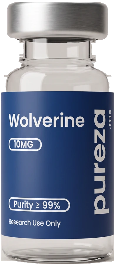 Vial de Wolverine Complex 10 mg, grado investigación, Pureza