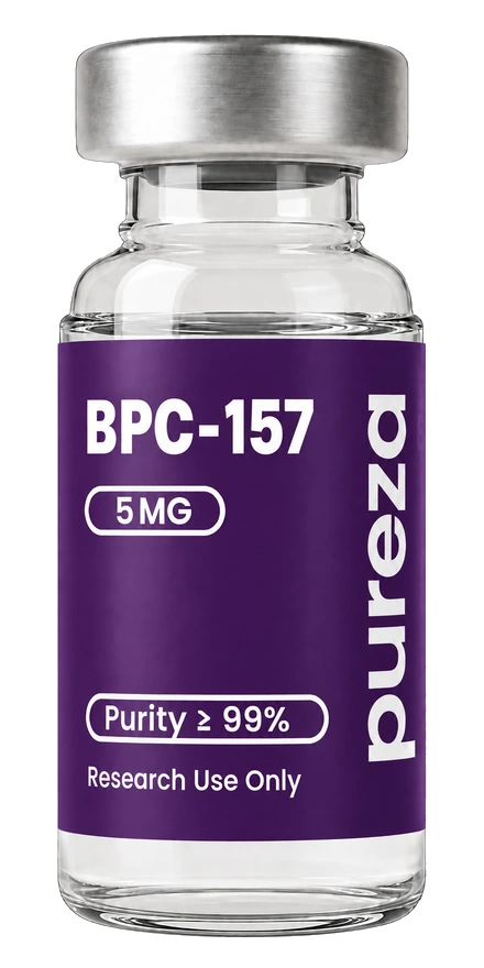 Vial de BPC-157 5 mg, grado investigación, Pureza