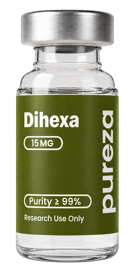 Vial de Dihexa 15 mg, grado investigación, Pureza