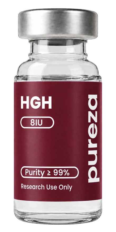Vial de HGH 8 IU, grado investigación, Pureza