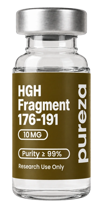 Vial de HGH Fragment 176-191 10 mg, grado investigación, Pureza