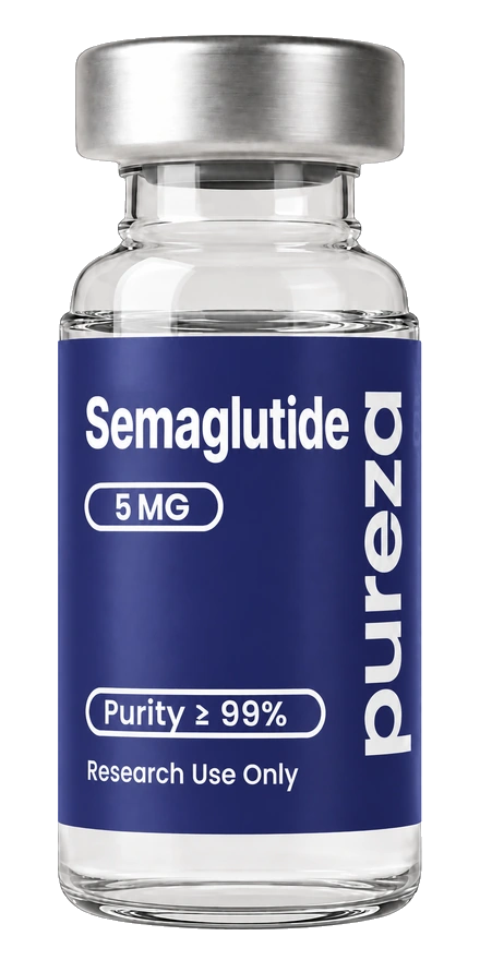 Vial de Semaglutide 5 mg, grado investigación, Pureza