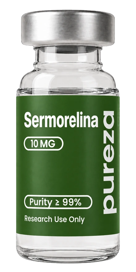 Vial de Sermorelina 10 mg, grado investigación, Pureza
