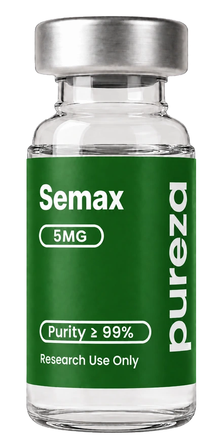 Vial de Semax 5 mg, grado investigación, Pureza