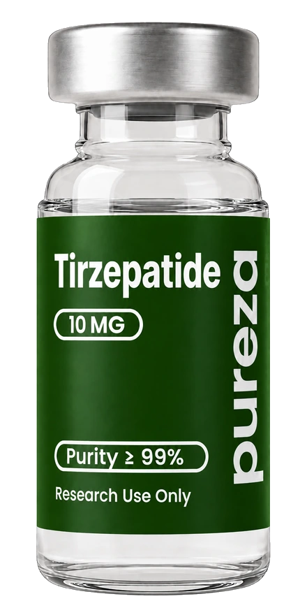Vial de Tirzepatide 10 mg, grado investigación, Pureza