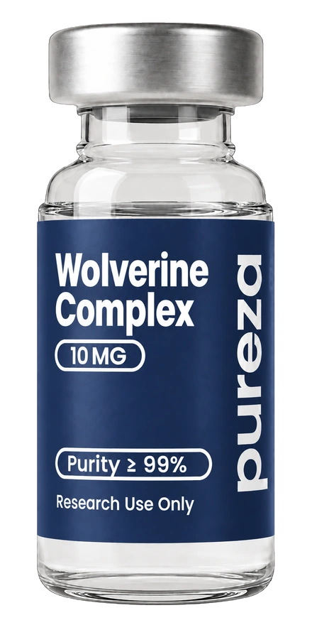 Vial de Wolverine Complex 10 mg, grado investigación, Pureza